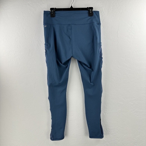 Fabletics Powerhold Mid-Rise Pocket Mesh Panel Legging Blue L See Measurements - Picture 5 of 7